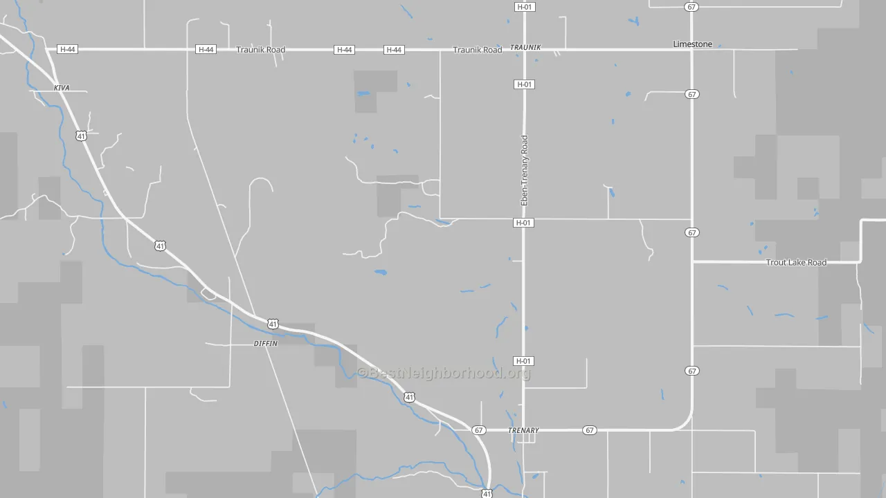 Transit Grade map of 49891, MI