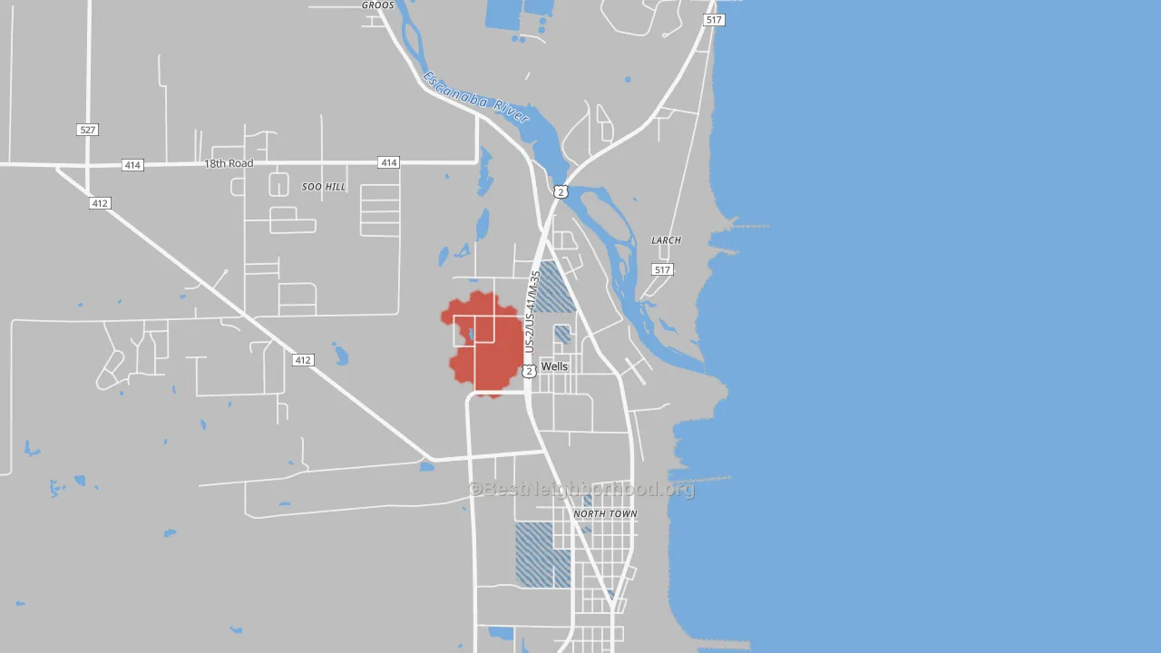Transit Grade map of 49894, MI