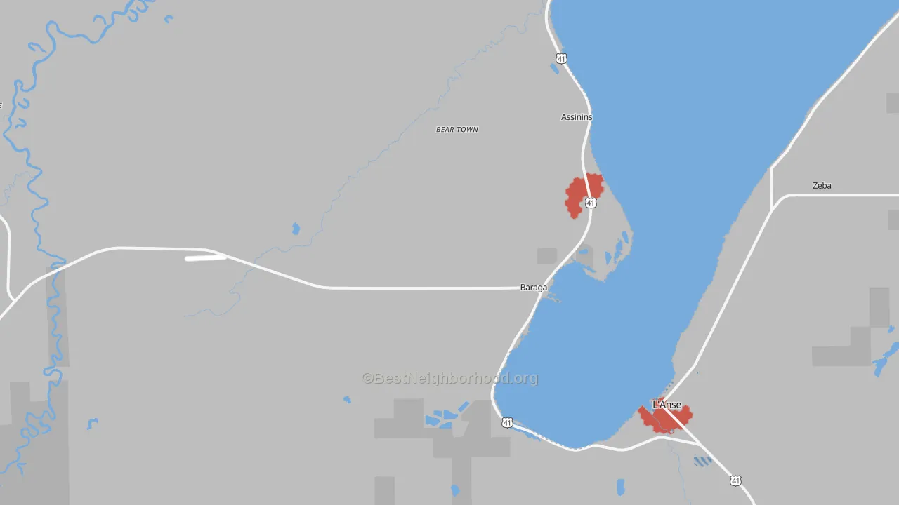 Transit Grade map of 49908, MI