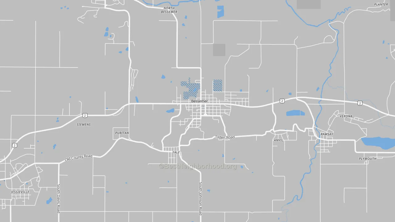 Transit Grade map of 49911, MI