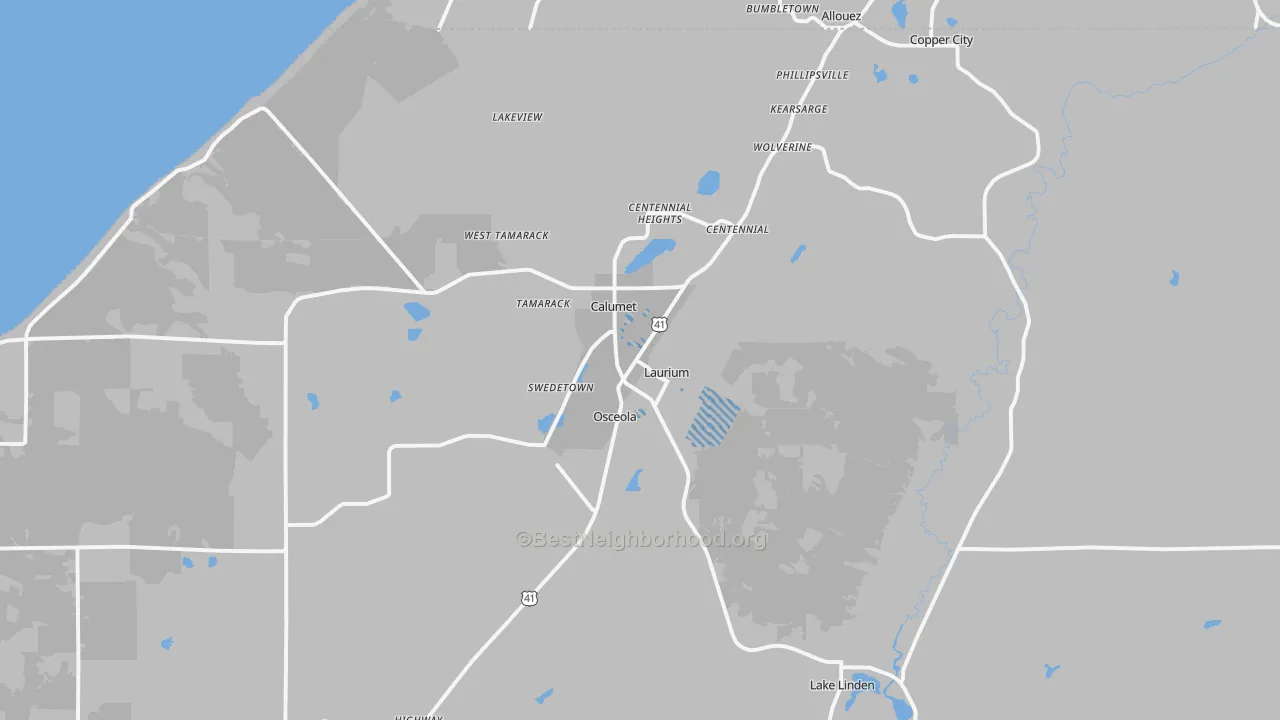 Transit Grade map of 49913, MI