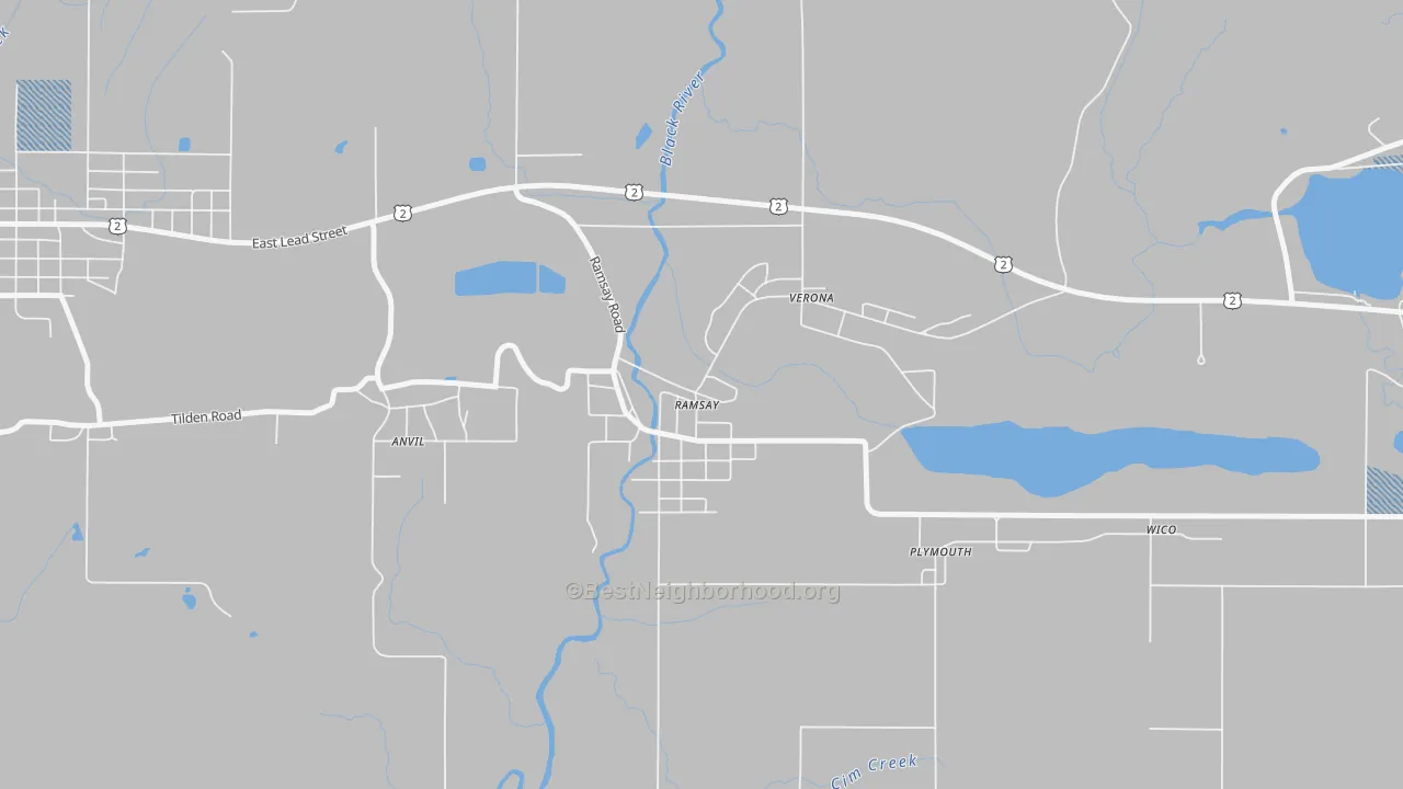 Transit Grade map of 49959, MI