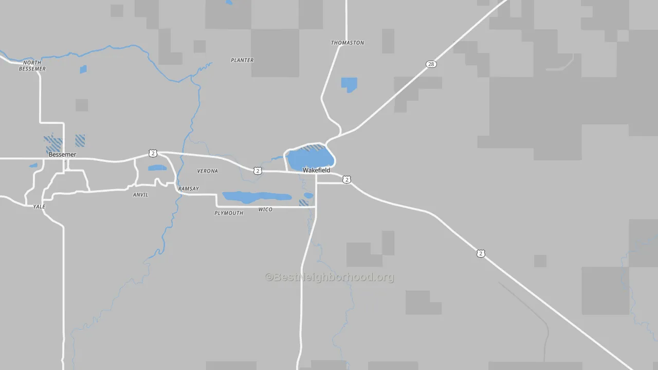 Transit Grade map of 49968, MI