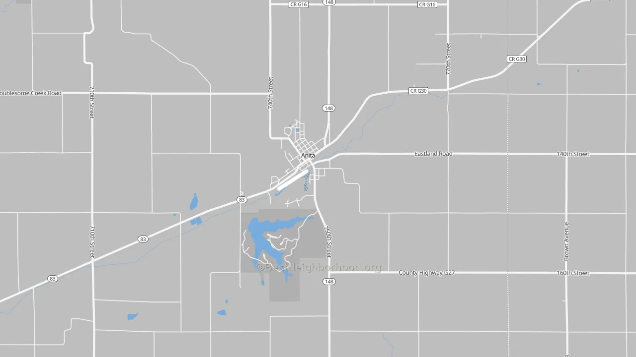 Transit Grade map of 50020, IA