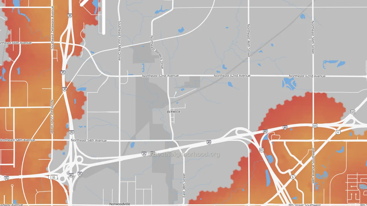 Transit Grade map of 50032, IA