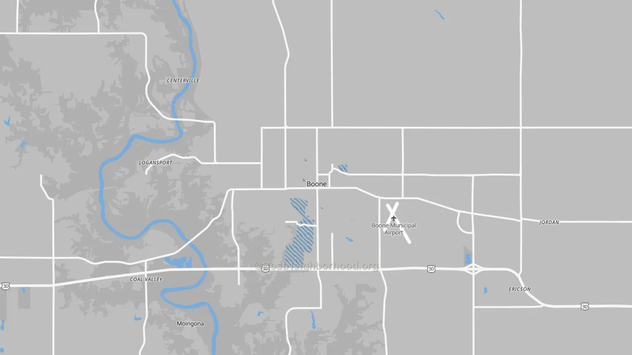 Transit Grade map of 50036, IA