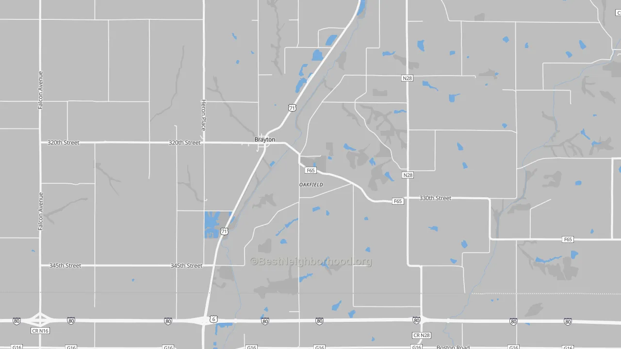 Transit Grade map of 50042, IA