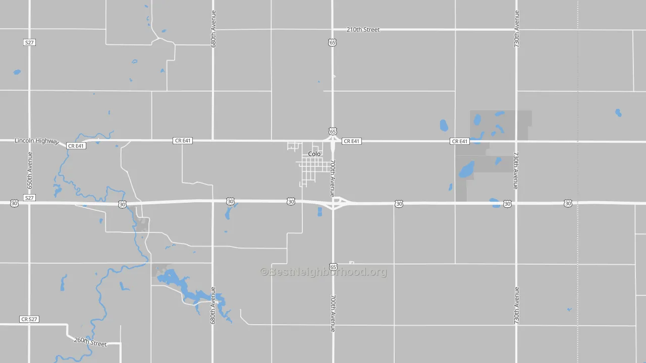 Transit Grade map of 50056, IA