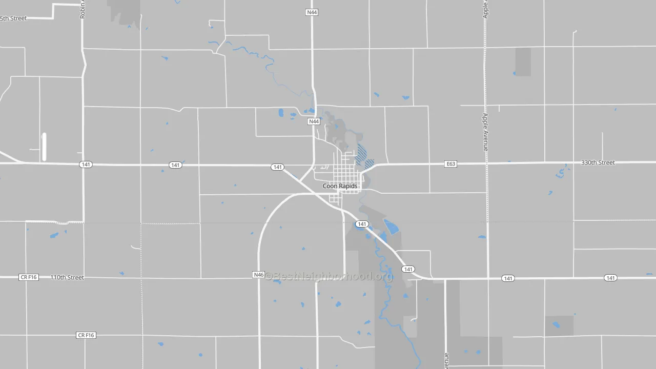Transit Grade map of 50058, IA