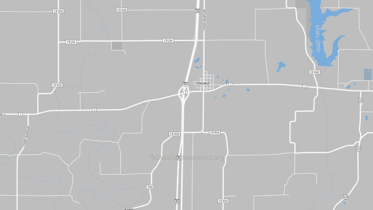 Transit Grade map of 50067, IA