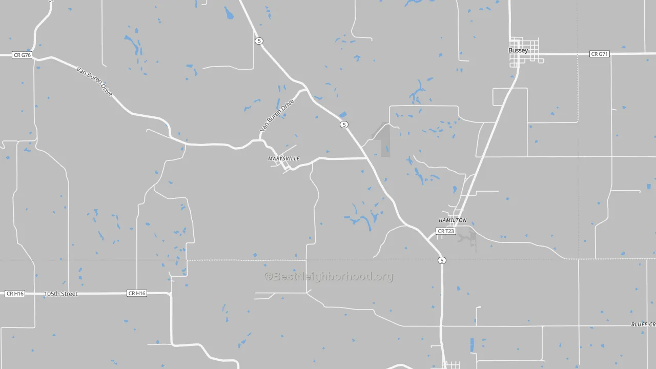 Transit Grade map of 50116, IA