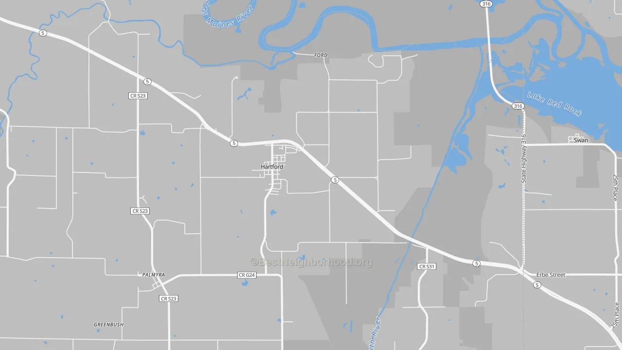 Transit Grade map of 50118, IA