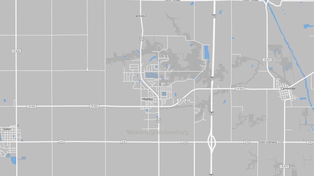 Transit Grade map of 50124, IA