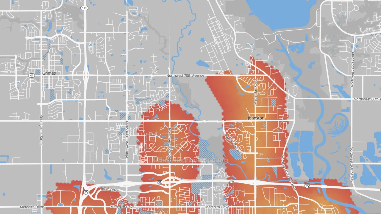Transit Grade map of 50131, IA