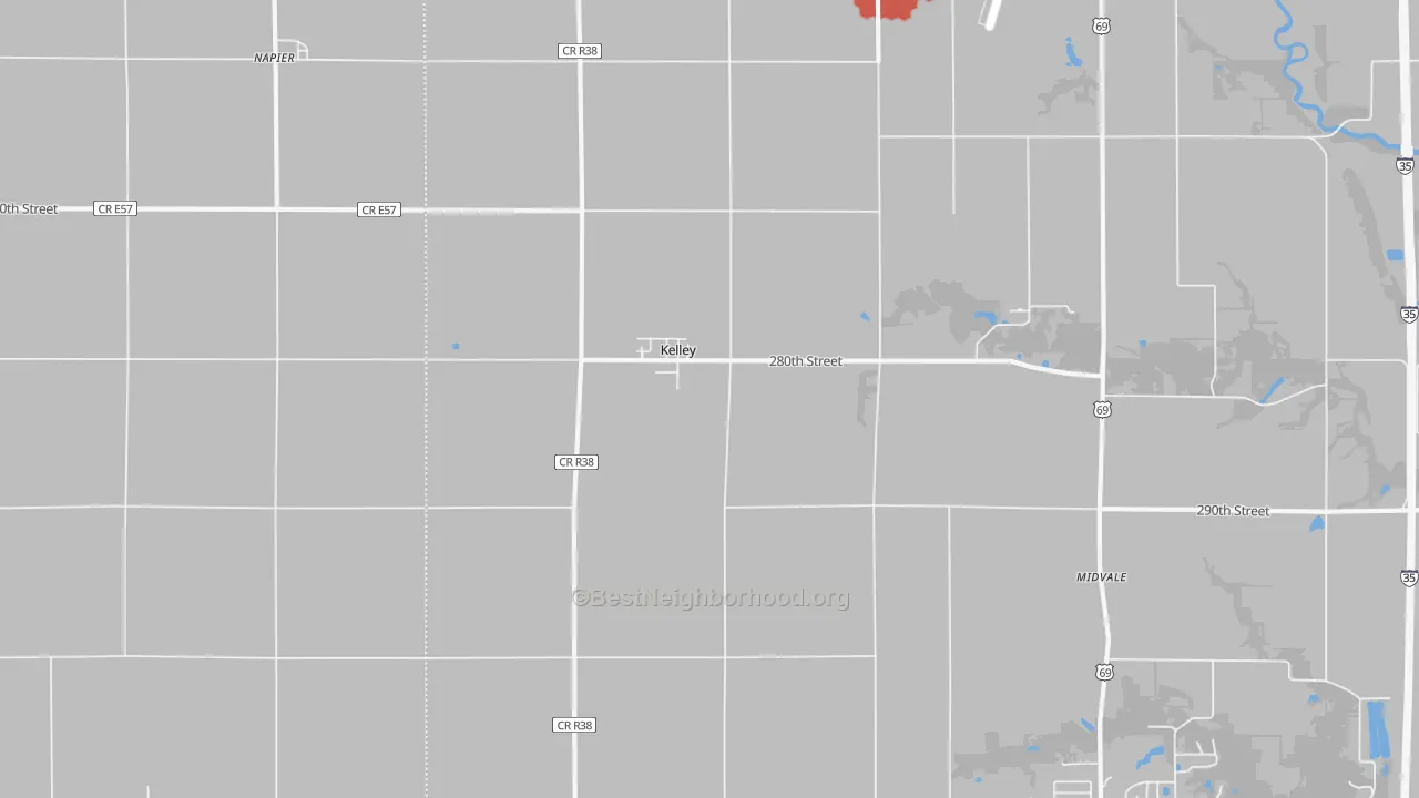 Transit Grade map of 50134, IA
