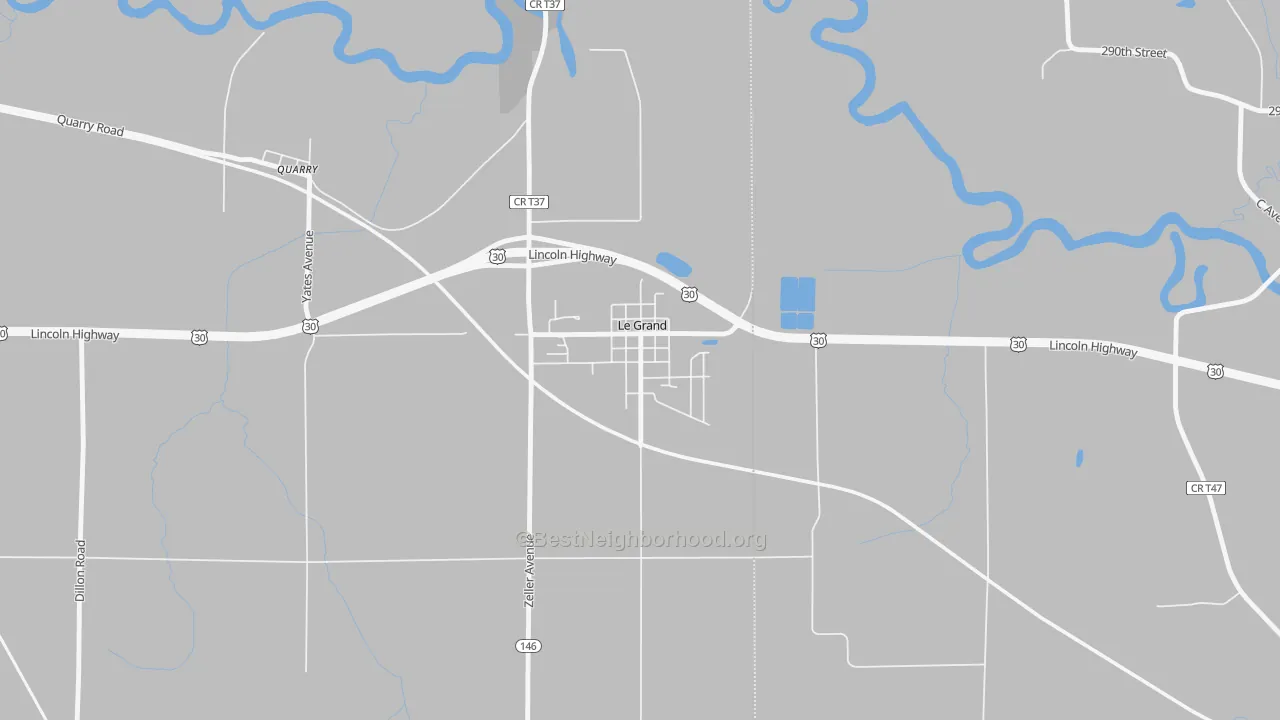 Transit Grade map of 50142, IA