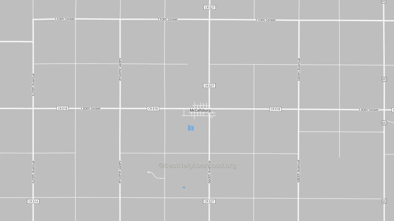 Transit Grade map of 50154, IA
