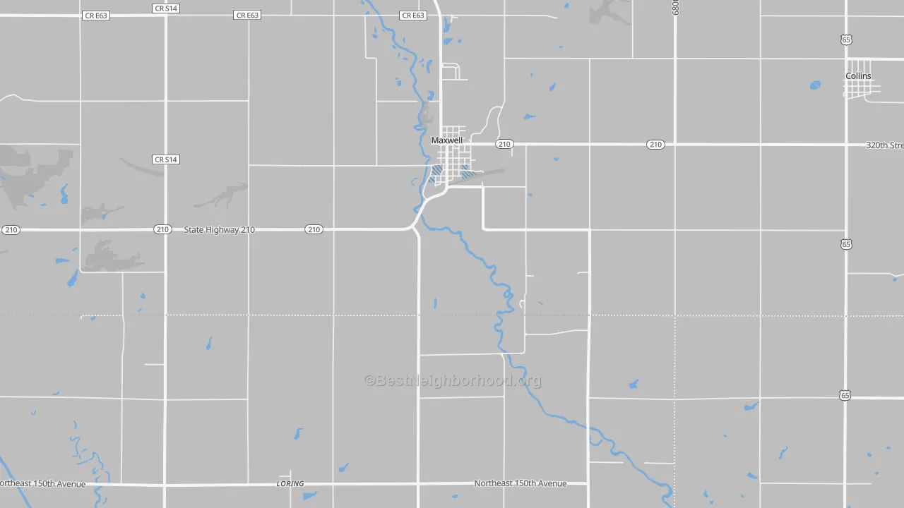 Transit Grade map of 50161, IA