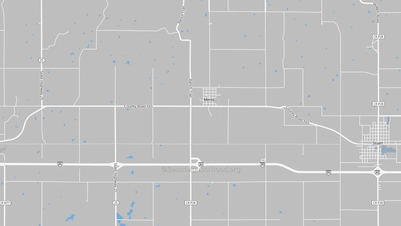 Transit Grade map of 50164, IA