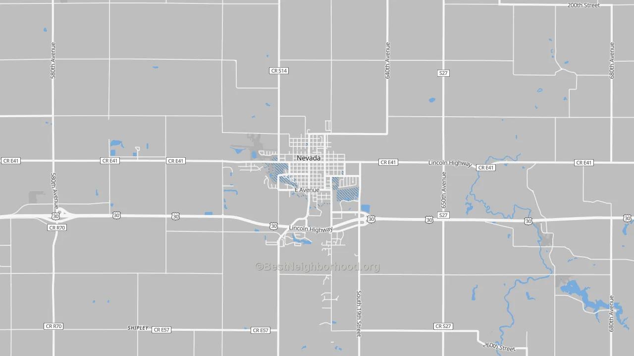Transit Grade map of 50201, IA