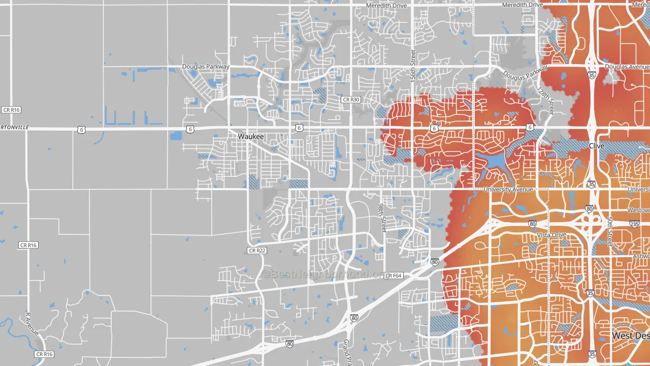 Transit Grade map of 50263, IA