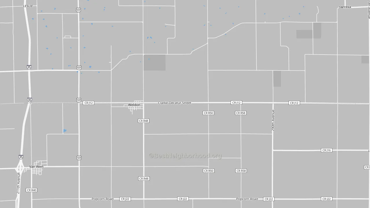 Transit Grade map of 50264, IA