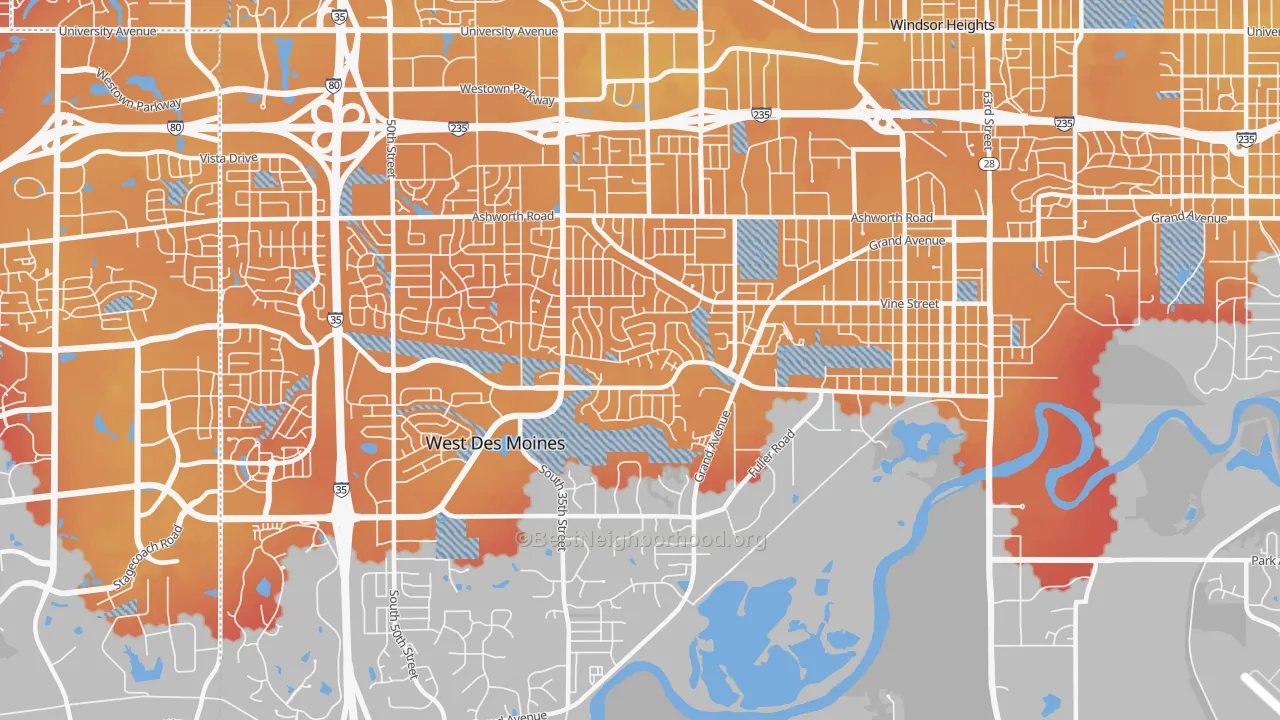 Transit Grade map of 50265, IA