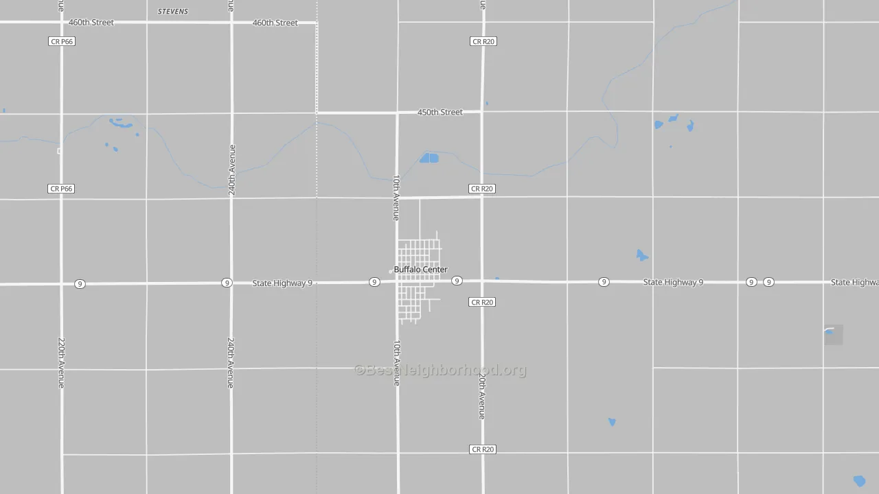 Transit Grade map of 50424, IA
