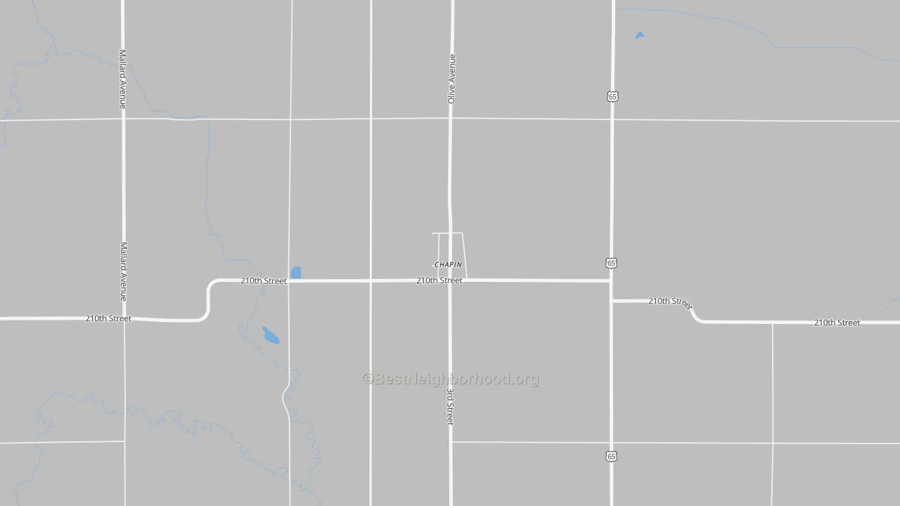 Transit Grade map of 50427, IA