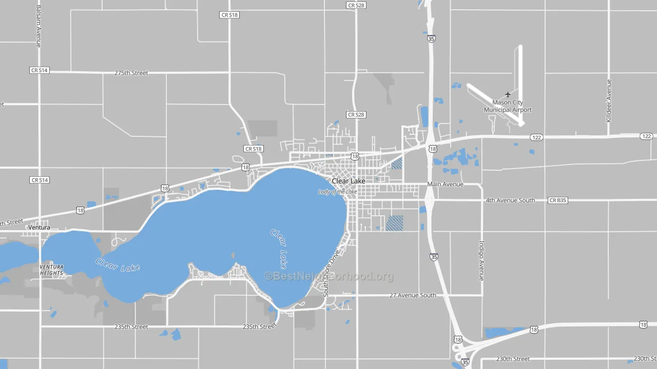Transit Grade map of 50428, IA