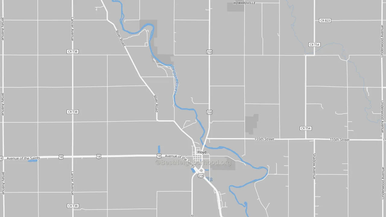 Transit Grade map of 50435, IA