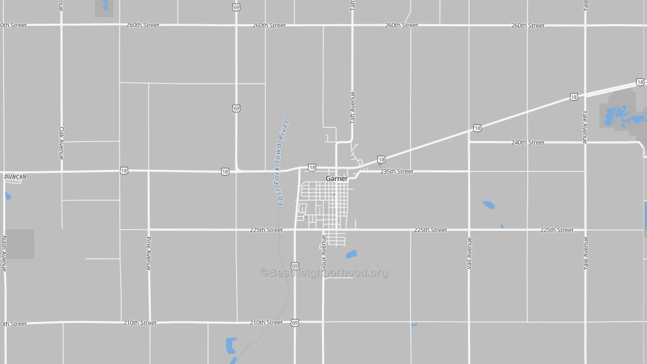 Transit Grade map of 50438, IA