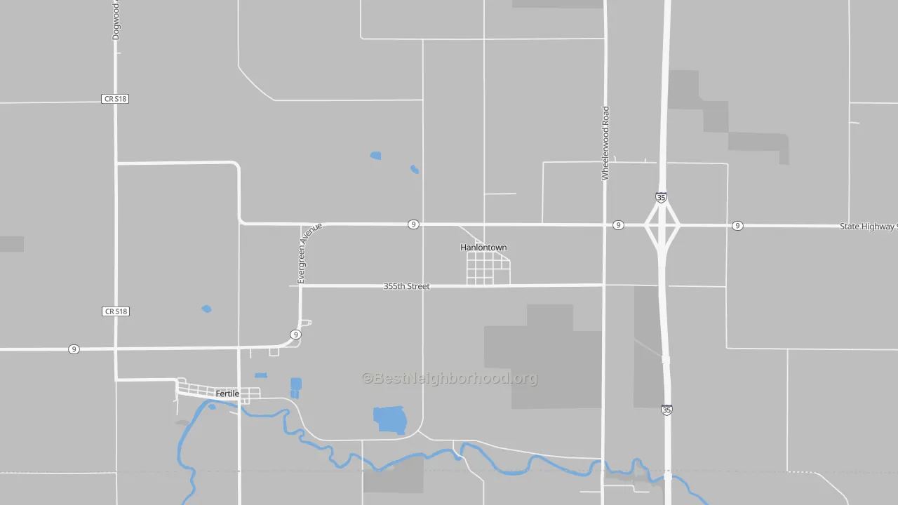 Transit Grade map of 50444, IA