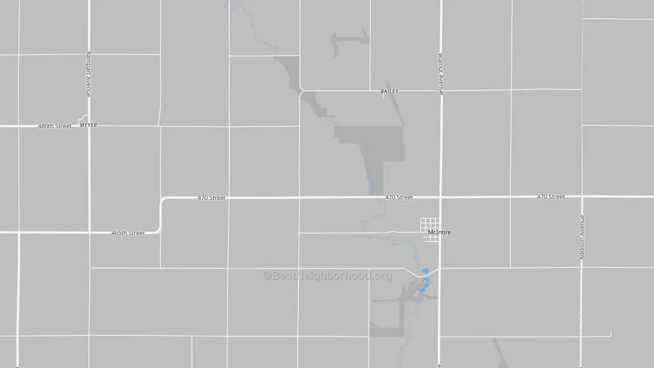Transit Grade map of 50455, IA