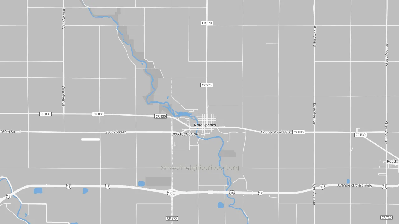 Transit Grade map of 50458, IA