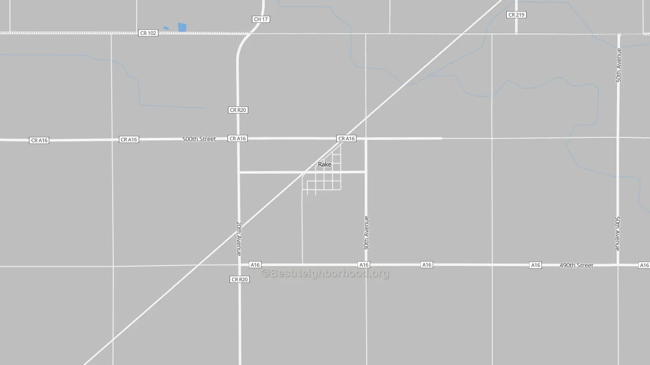 Transit Grade map of 50465, IA