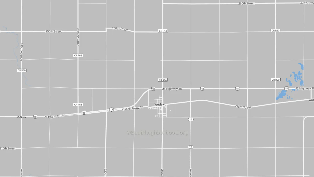 Transit Grade map of 50483, IA