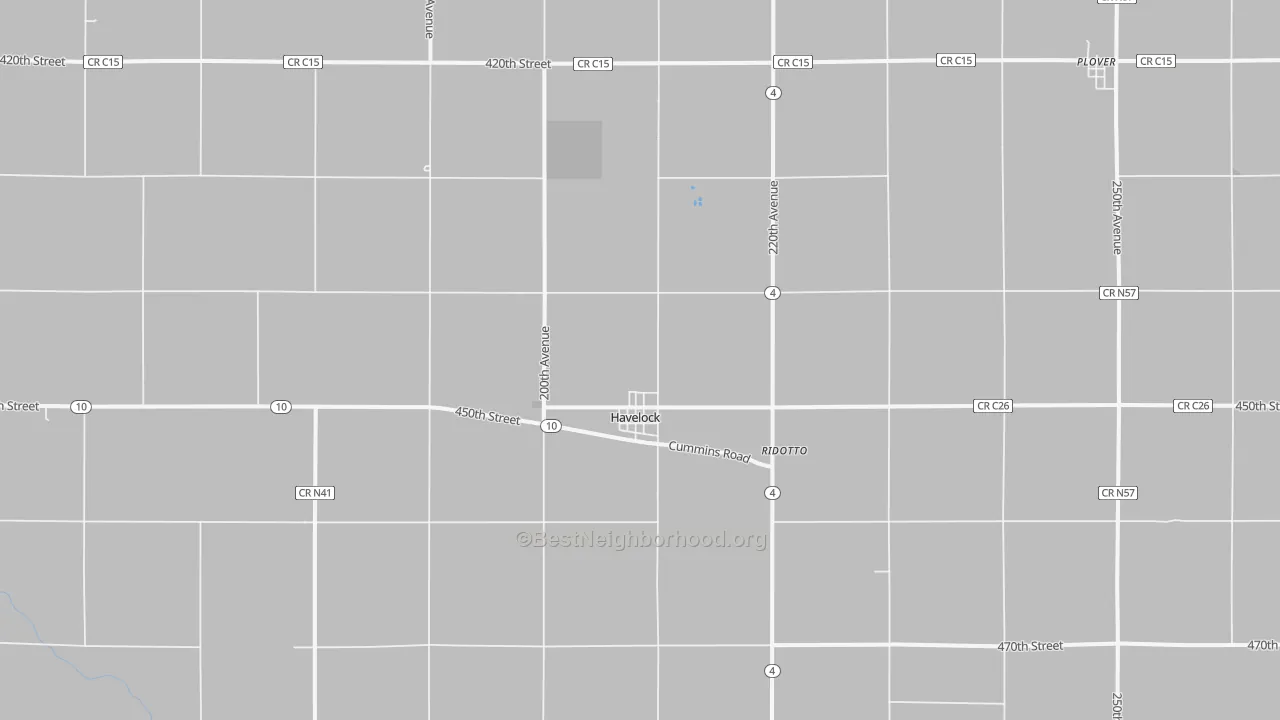 Transit Grade map of 50546, IA