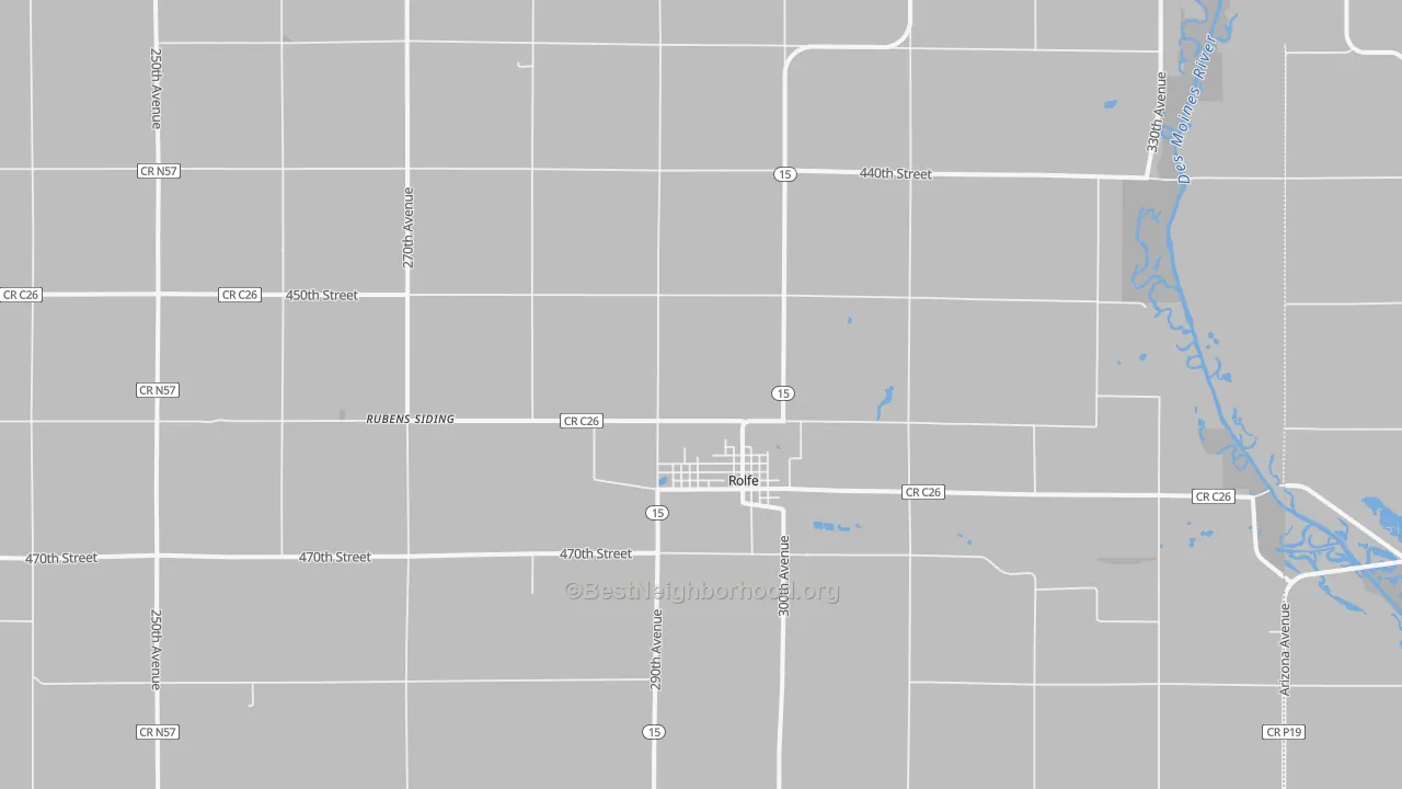 Transit Grade map of 50581, IA