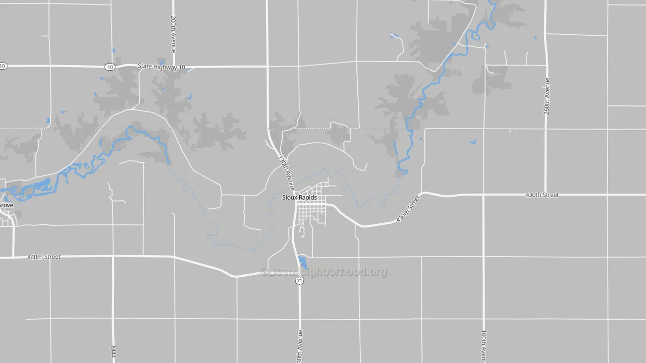 Transit Grade map of 50585, IA