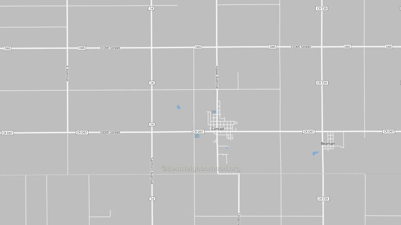 Transit Grade map of 50621, IA