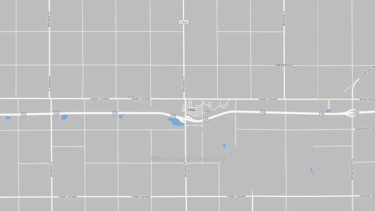 Transit Grade map of 50624, IA