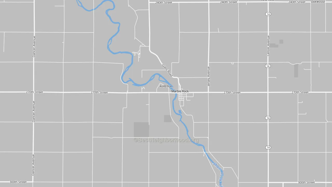 Transit Grade map of 50653, IA