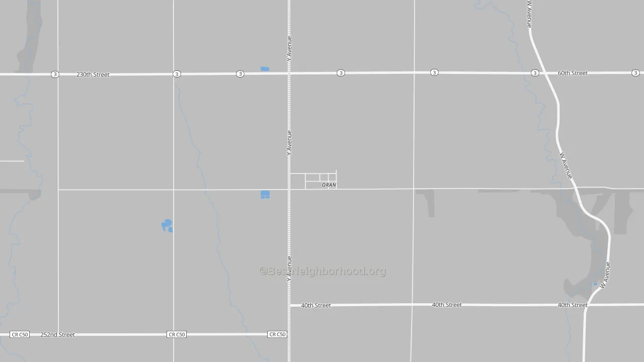 Transit Grade map of 50664, IA