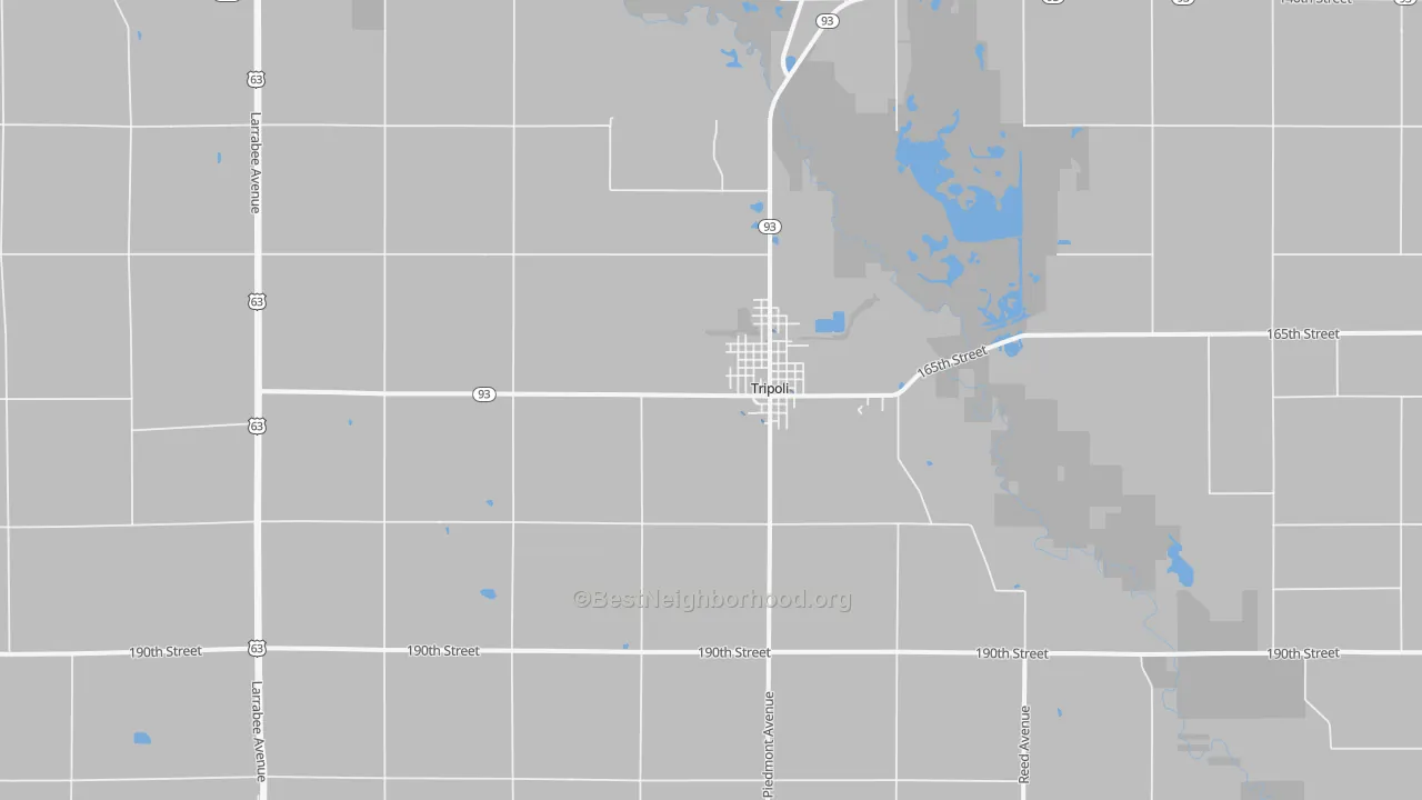 Transit Grade map of 50676, IA