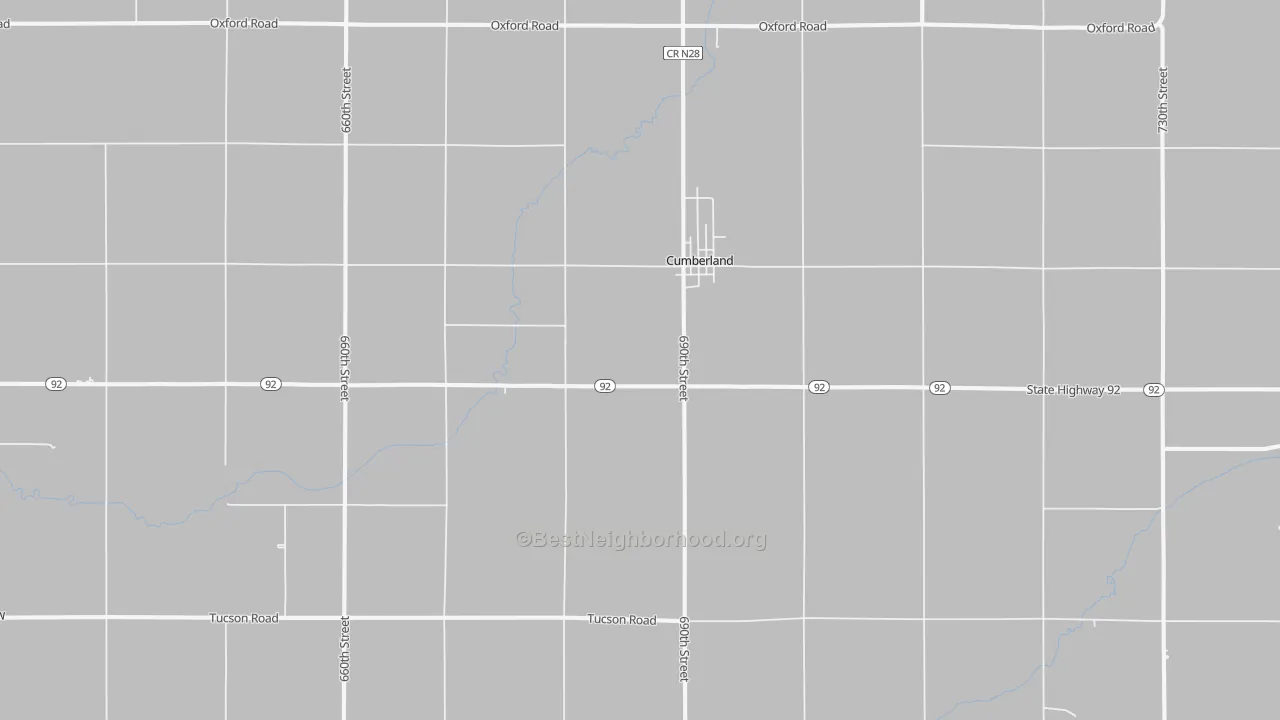 Transit Grade map of 50843, IA