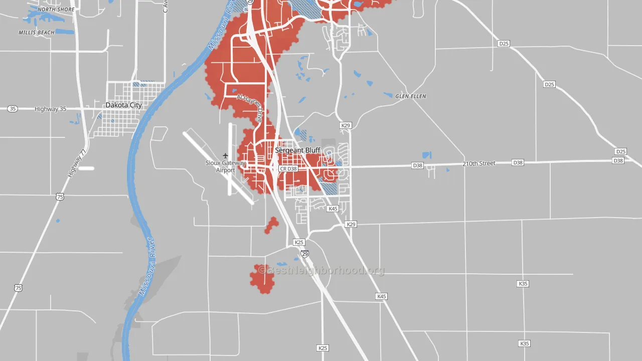 Transit Grade map of 51054, IA