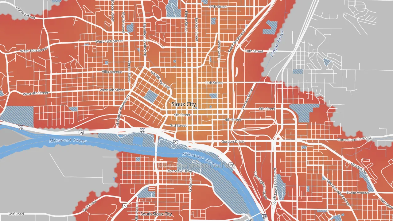 Transit Grade map of 51101, IA