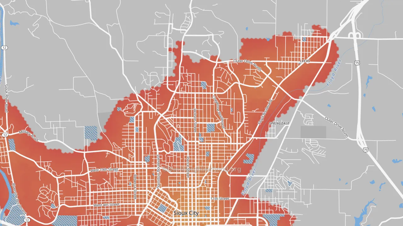 Transit Grade map of 51104, IA