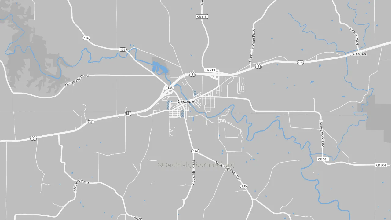 Transit Grade map of 52033, IA